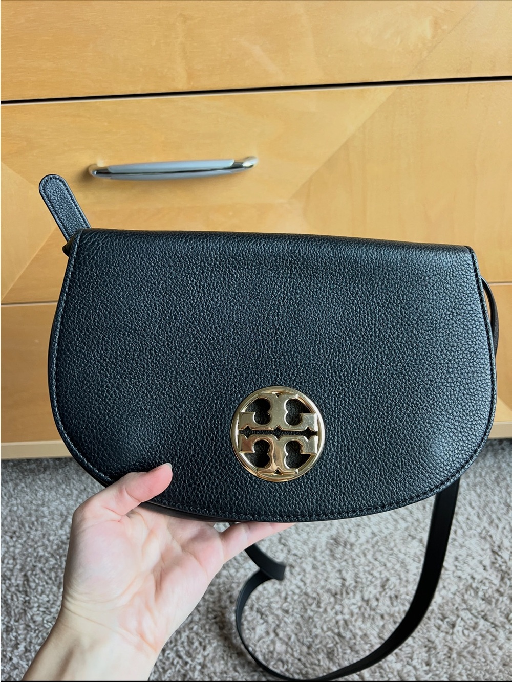 Tory Burch Jamie Black Leather Clutch/Crossbody. Excellent condition